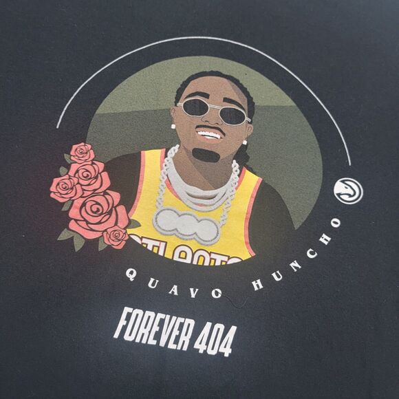 Atlanta Hawks Quavo Night T-Shirt Adult Size XL Short Sleeve Migos RIP - Picture 2 of 6